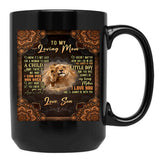 To My Loving Mom Black Gift Coffee Mug - Black