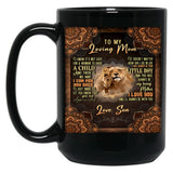 To My Loving Mom Black Gift Coffee Mug