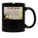 To My Mom Softball Poster Gift - To My Mom For All The Times That I Forgot To Thank You Black Gift Coffee Mug - Black