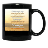 To My Mom Ticket Backgroud Clasic Black Gift Coffee Mug - Black
