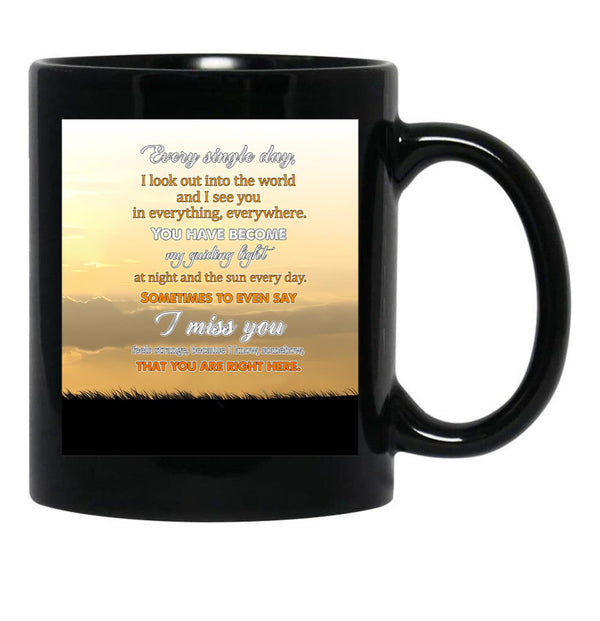 To My Mom Ticket Backgroud Clasic Black Gift Coffee Mug - Black