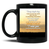 To My Mom Ticket Backgroud Clasic Black Gift Coffee Mug