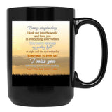 To My Mom Ticket Backgroud Clasic Black Gift Coffee Mug - Black