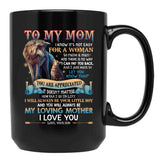To My Mom - Wolf Black Gift Coffee Mug - Black