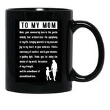 To My Mom (4) Black Gift Coffee Mug - Black