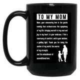 To My Mom (4) Black Gift Coffee Mug
