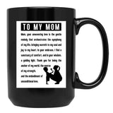 To My Mom Black Gift Coffee Mug - Black