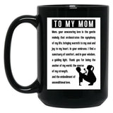 To My Mom Black Gift Coffee Mug
