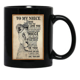 To My Niece Poster Black Gift Coffee Mug - Black