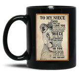 To My Niece Poster Black Gift Coffee Mug