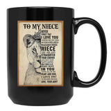 To My Niece Poster Black Gift Coffee Mug - Black