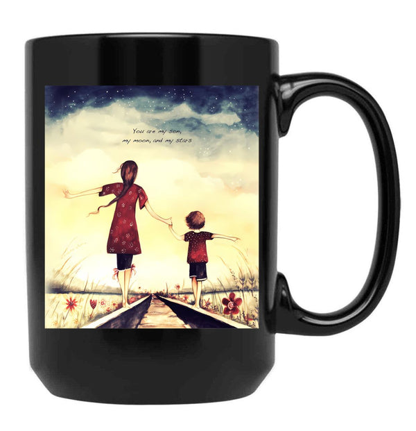To My Son Hot Rod Backgroud Clasic Black Gift Coffee Mug - Black
