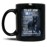 To My Son - Mom Love Black Gift Coffee Mug