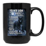 To My Son - Mom Love Black Gift Coffee Mug - Black