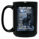 To My Son - Mom Love Black Gift Coffee Mug