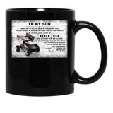 To My Son Sprint Car Racing Poster Gift - Dad And Son Sprint Car Racing Black Gift Coffee Mug - Black
