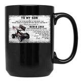 To My Son Sprint Car Racing Poster Gift - Dad And Son Sprint Car Racing Black Gift Coffee Mug - Black