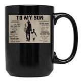 To My Son Wherever Your Journey In Life - Dad And Son Wrestling Poster Gift Black Gift Coffee Mug - Black