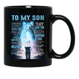 To My Son Black Gift Coffee Mug - Black