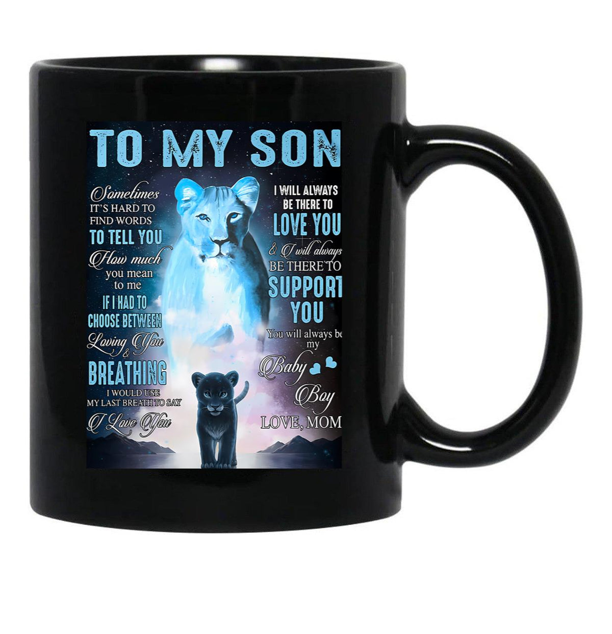 To My Son Black Gift Coffee Mug - Black