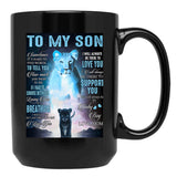 To My Son Black Gift Coffee Mug - Black