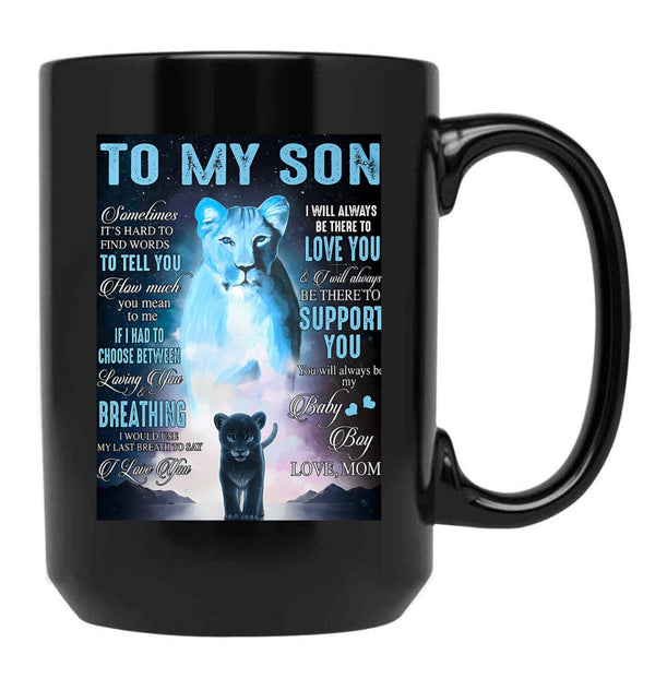 To My Son Black Gift Coffee Mug - Black
