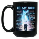 To My Son Black Gift Coffee Mug