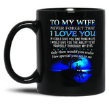 To My Wife Never Forget That I Love You Black Gift Coffee Mug