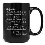 To My Wife. You'Re Note Juste The Mother Of My Childrenmothers Day Gift From Husband Black Gift Coffee Mug - Black