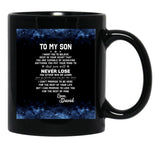 To My Wolf Son You Never Lose Zodiac Sign Black Gift Coffee Mug - Black