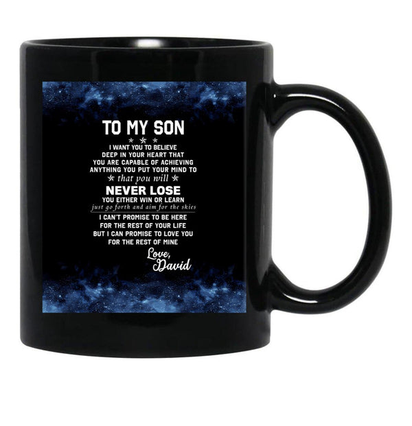 To My Wolf Son You Never Lose Zodiac Sign Black Gift Coffee Mug - Black