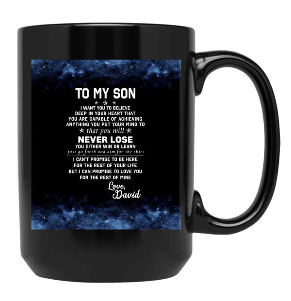 To My Wolf Son You Never Lose Zodiac Sign Black Gift Coffee Mug - Black
