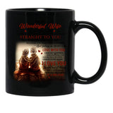 To My Wonderful Wife Black Gift Coffee Mug - Black