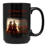 To My Wonderful Wife Black Gift Coffee Mug - Black