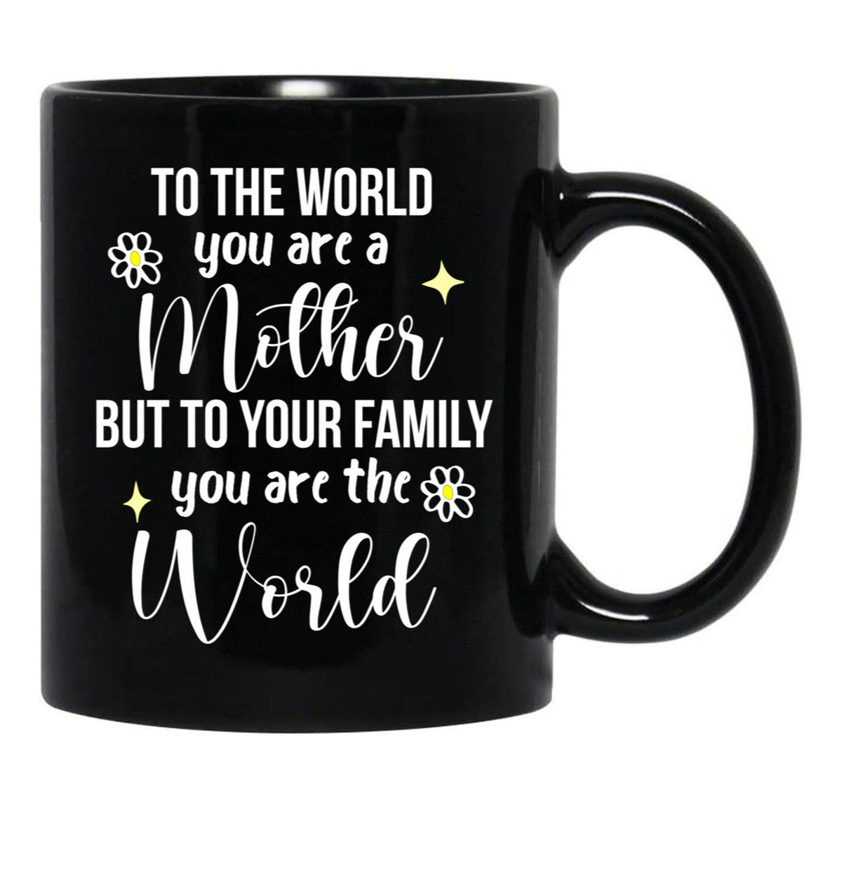 To The World You Are A Mother Quote Black Gift Coffee Mug - Black