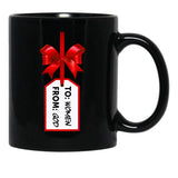 To Women From God God'S Gift Funny Christmas Ugly Sweater Black Gift Coffee Mug - Black