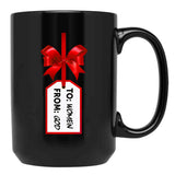 To Women From God God'S Gift Funny Christmas Ugly Sweater Black Gift Coffee Mug - Black