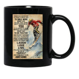 Today Is A Good Day Skiing Black Gift Coffee Mug - Black