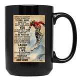 Today Is A Good Day Skiing Black Gift Coffee Mug - Black