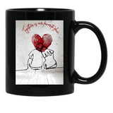 Together Is Our Favorite Place Black Gift Coffee Mug - Black