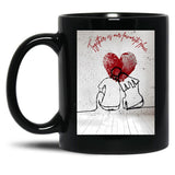 Together Is Our Favorite Place Black Gift Coffee Mug