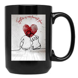 Together Is Our Favorite Place Black Gift Coffee Mug - Black