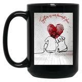 Together Is Our Favorite Place Black Gift Coffee Mug