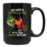 Toooo Peopley Outside Black Gift Coffee Mug - Black