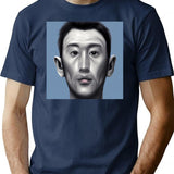 Unsightly Gene Bootleg Graphic T-Shirt - Navy