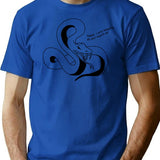 V Naughti Snaek Do Not Touch Bootleg Graphic T-Shirt - Blue