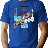 V Bootleg Graphic T-Shirt - Blue
