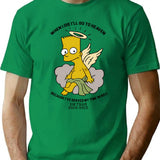 Vietnam Cherub Bart Bootleg Graphic T-Shirt - Green