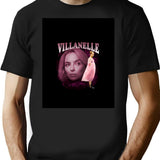 Villanelle Killing Eve - Retro 90S Bootleg Style Bootleg Graphic T-Shirt - Black