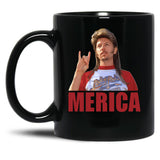 Vintage Joe Dirt Merica Fourth Of July Usa Funny Lifes A Garden Dig It Keep On Keepin Black Coffee Mug